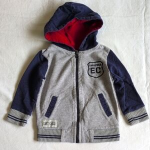 earth child cotton colorblock zip-up hoodie sweatshirt 2-3 YRS toddler boys
